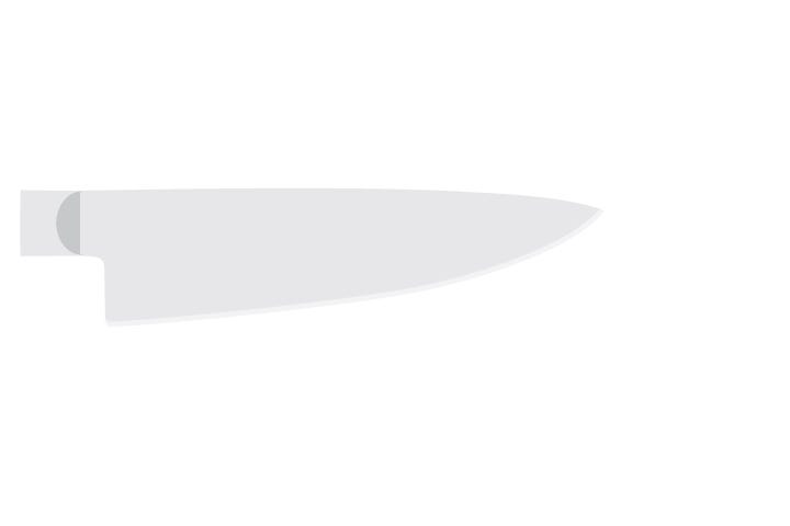 6-inch Chef’s knife blade. Described under heading 6-inch Chef's knife.