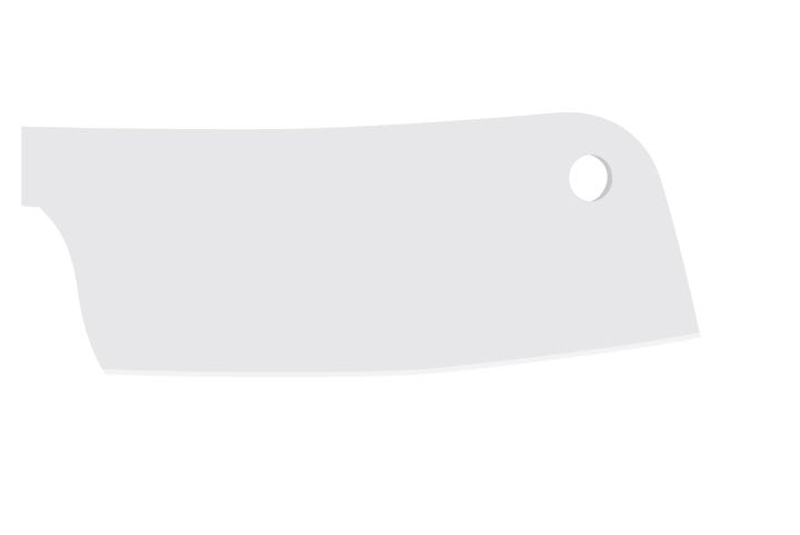 Cleaver blade. Described under heading Cleaver.