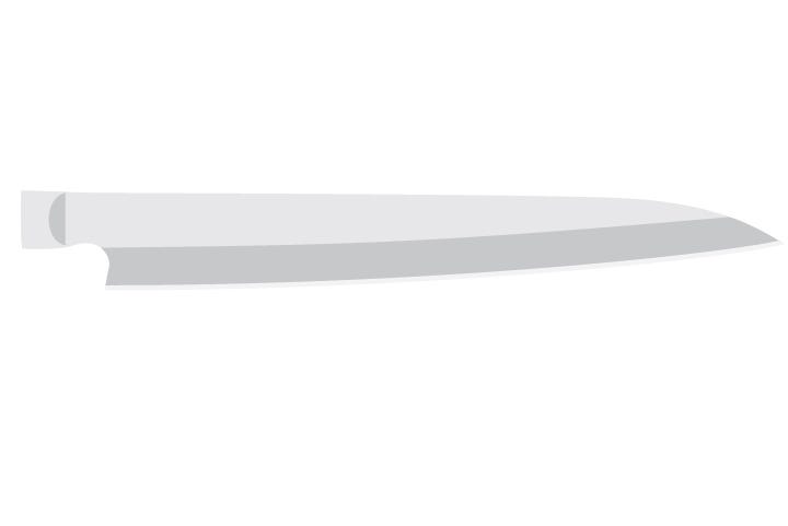 Yanagiba blade. Described under heading Yanagiba.